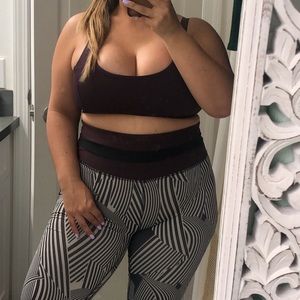 Plum Cutout Sport Bra